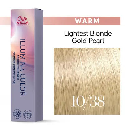 Wella Illumina 10/38 Ljusaste Blond Gyllene Pärla 60 ml