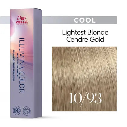 Wella Illumina 10/93 Ljusaste Blond Cendré Gyllene 60 ml