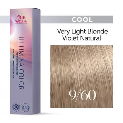 Wella Illumina 9/60 Mycket Ljusblond Violett Neutral 60 ml