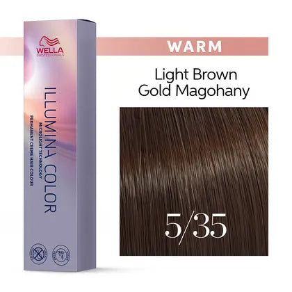 Wella Illumina 5/35 Ljusbrun Gyllene Mahogny 60 ml