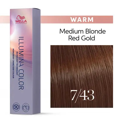 Wella Illumina 7/43 Mellanblond Mycket Ljusblond 60 ml