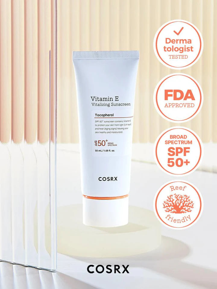 Cosrx Vitamin E Vitalizing Sunscreen SPF50+ 50ml